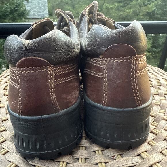 Footprints Birkenstock Brown Leather Lace Up Grunge Ankle Boots 39.5 Women’s 9.5 - Picture 7 of 16